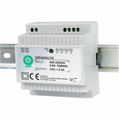 Alimentation LED 12V/24V DIN-Rail | Puissances 15W, 30W, 60W, 100W | Transformateur Pour Bande LED