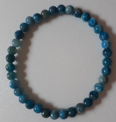 Bracelet Pierres Naturelles Apatite Bleu 6mm - Lithothérapie