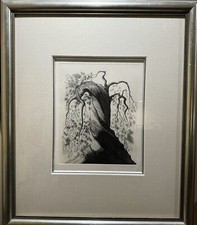 EYVIND EARLE ~ Pine Tree ~ H/Signed, Numbered, COA Museum Framed ~ Extraordinary