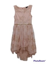 Pink  Violet Little Girl's Mesh Knit Sleeveless Dress size 7