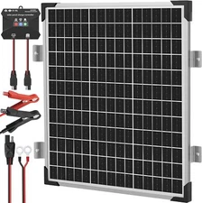 Voltset 50W Solar Battery Trickle Charger Maintainer + Upgrade 10A MPPT Charge