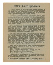 Know Your Speakers / 1937