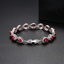 AAA Water Drop Zircon Bracelet Fashion Women's Gold Plated Jewelry Gift 4 Colors
