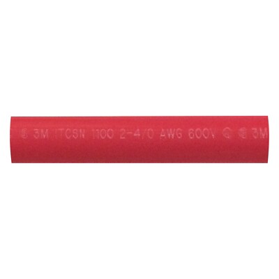 6'' Red 1.10'' ID 2-4/0 AWG Heat Shrink Tubing 3:1 Adhesive Lined Wrap - USA