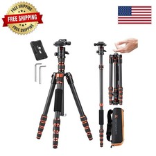 60-Inch Carbon Fiber Camera Tripod Detachable Monopod - Lightweight Trave...