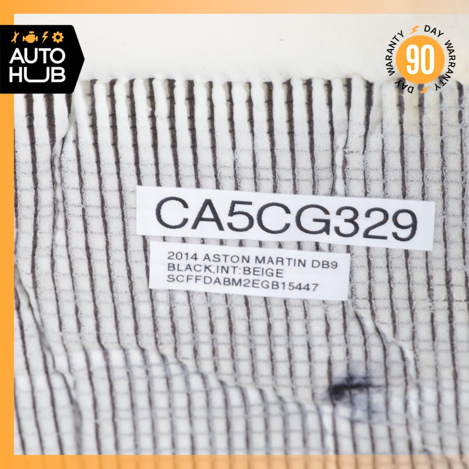 13-15 Aston Martin DB9 Front Right Passenger Side Top Upper Seat Cushion OEM 22k