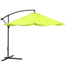 10 Ft Hanging Umbrella Market Umbrella Sun Shade Aluminum Pole and Base Canopy