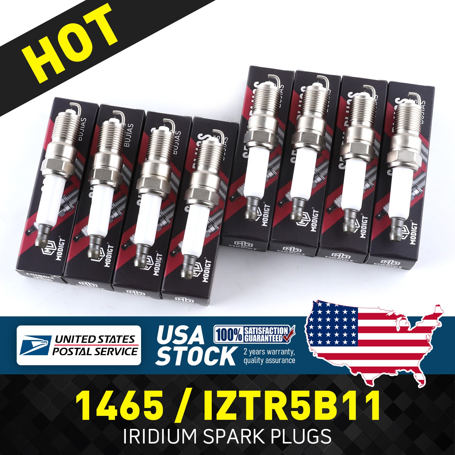 Premium 8 Pcs OEM Replacement For NGK 1465 IZTR5B11 Iridium Spark Plug NEW