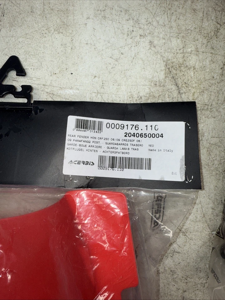 Honda CRF250R 2007 Acerbis kit completo de plástico rojo para Honda CRF250R 06-09 Foto 3 de 4