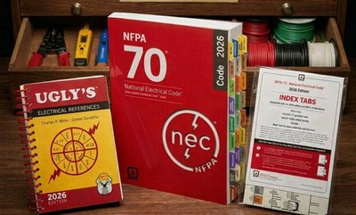 2026 NEC NFPA 70 PAPERBACK BOOK + UGLY'S ELECTRICAL REFF + INDEX TABS COMBO