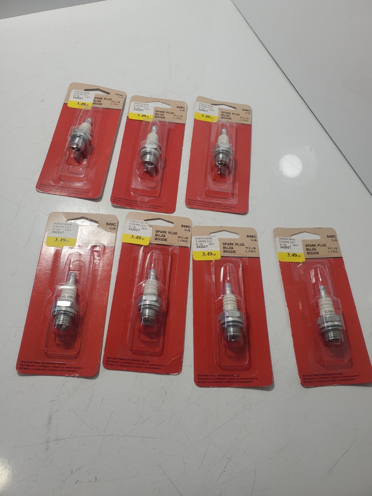 7 Champion Spark Plug CJ6 849-C NOS