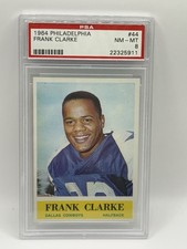 Frank Clark PSA 8 1964 Philadelphia Football NM-MT #44 Dallas Cowboys ROOKIE