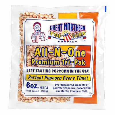 GREAT NORTHERN POPCORN COMPANY Great Northern Popcorn 1 Case Popcorn Portion Packs Kit Cinema 8 Ounce (Pac