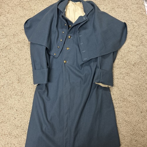 Union Army Mounted Greatcoat Quartermaster Blue Heavy Wool Size 46R + 2 shirts