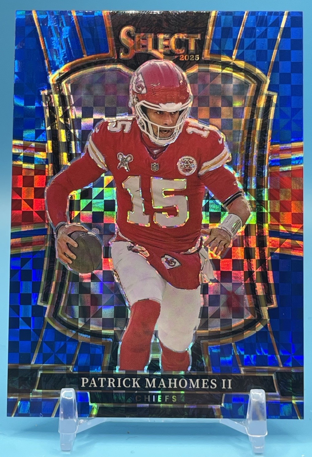 2025 Select Prizm Blue #107 Patrick Mahomes II /175 Premier Level CHIEFS