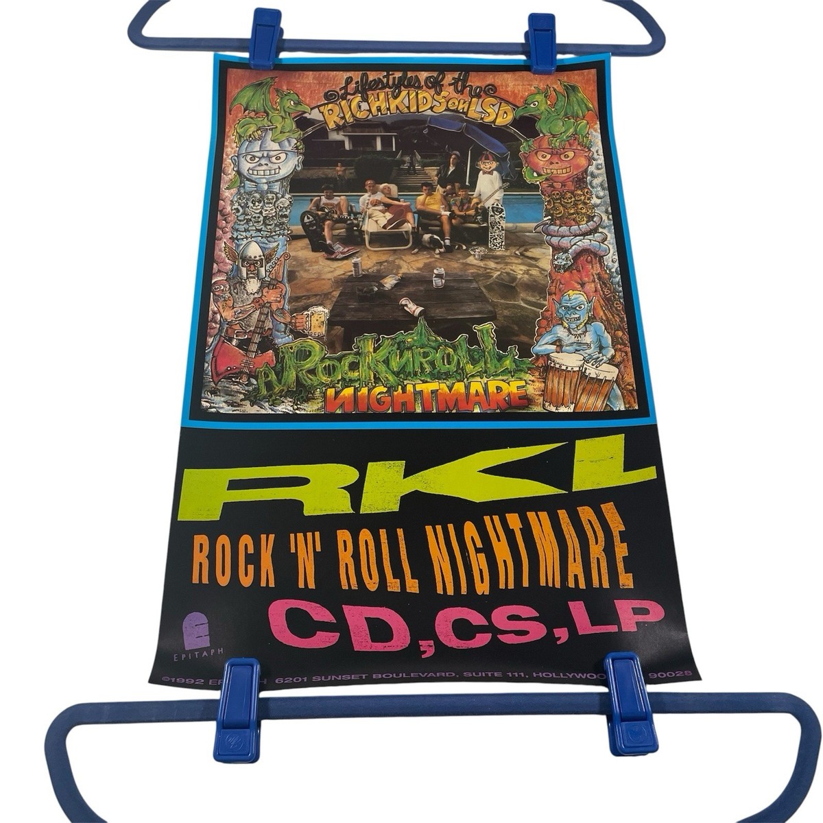 RKL Rich Kids On LSD Punk Poster Rock N Roll Nightmare 1992