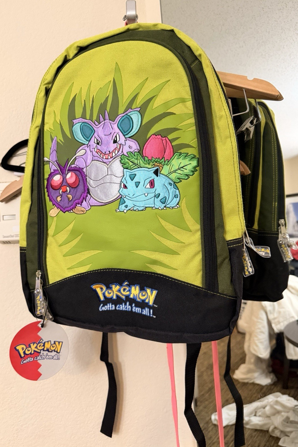 Nidoking Venonat Ivysaur Adjustable Strap Zip Closure