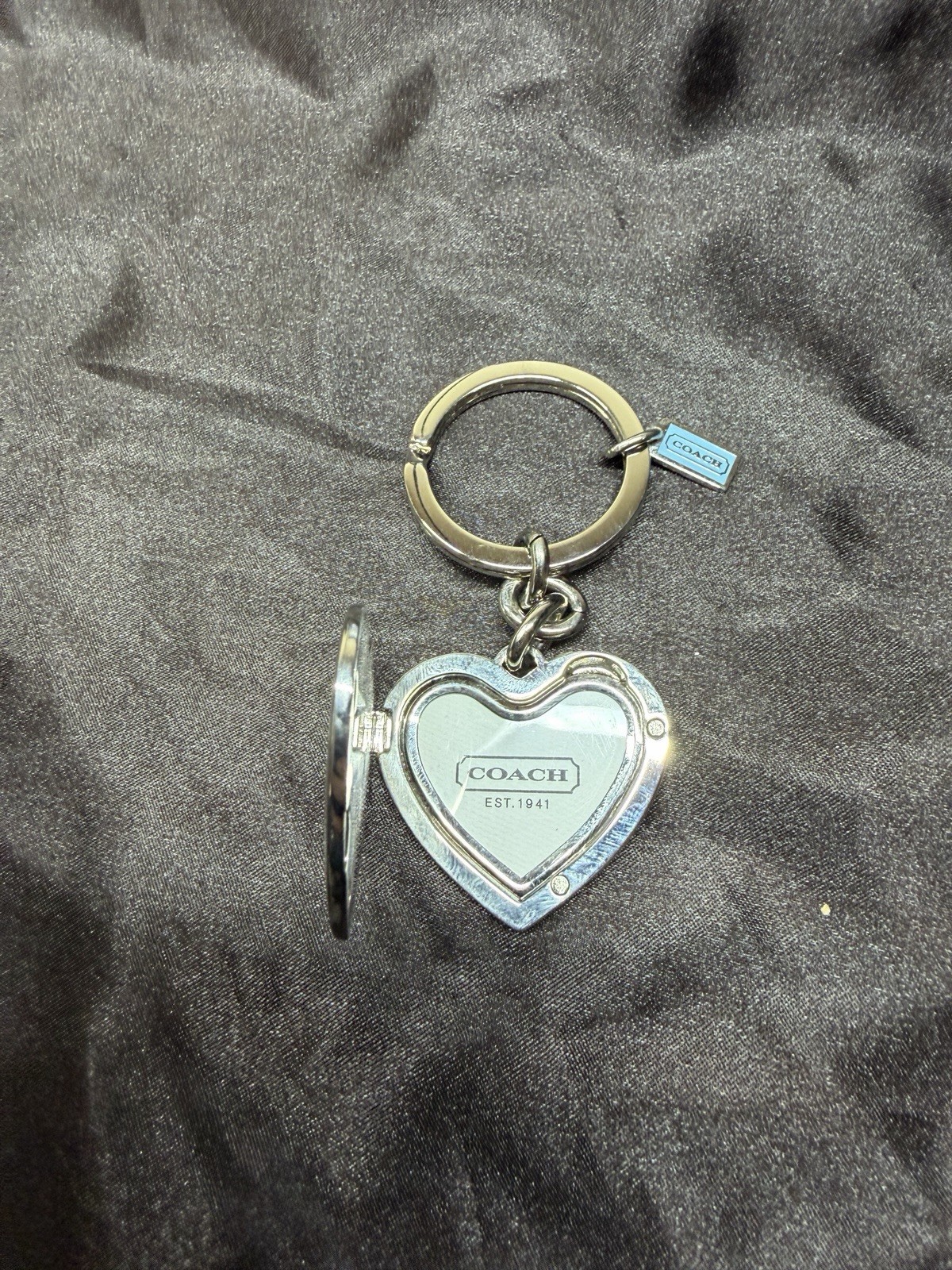 Coach Signature Heart Locket Bag Charm (Small Scratch on Front) thumbnail 5