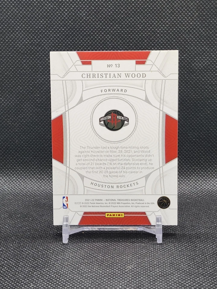 4091G 2021-22 Panini National Treasures - Christian Wood #13 Red /75 - Image 2 of 2