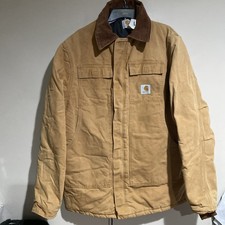 Vintage 90s Carhartt Artic Jacket C0196 Brn Sz 42 Tall Quilt Lined Made In USA