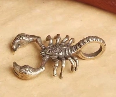 Skorpion Scorpion  Bronze Massiv Anhänger Schlüsselring Paperweight Sternzeichen