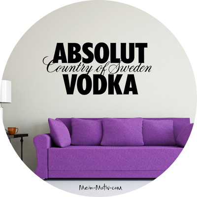 Wandtattoo Absolut Vodka - Aufkleber für die Wand
