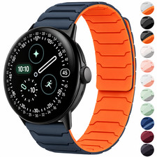 For Google Pixel Watch Magnetic Silicone Band 41mm 45mm Replacement Strap