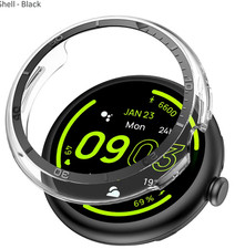 AMANECER Rugged PC Case with Metal Bezel for Pixel Watch 3 41MM, Anti-Scratch