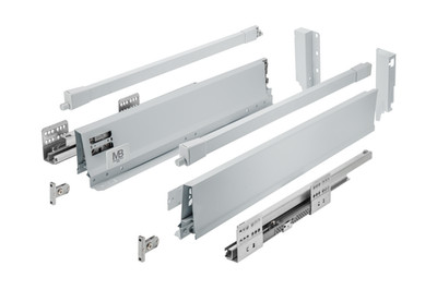 Schublade GTV MODERN BOX PRO, H=135 mm, L=500 mm, Soft-Close, Vollauszug, grau