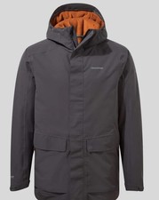 Craghoppers Lorton Quarry Stretch Waterproof Hiking Jacket Mens L * READ* GREY