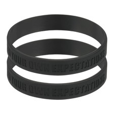 2Pcs Nothing Impossible Wristbands for Motivation, Black