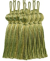 "DÉCopro 3\" Glocken Quasten, Style# BT3, Farbe# PR12 - Zitronengras GrüN, Set 12"