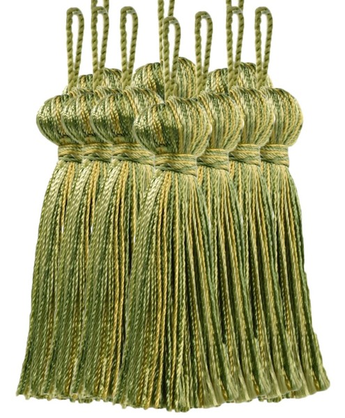 "DÉCopro 3\" Glocken Quasten, Style# BT3, Farbe# PR12 - Zitronengras GrüN, Set 12"-image