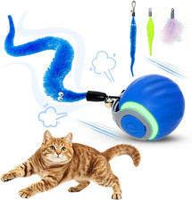 Interactive Cat Toy Ball - Automatic Moving Cat Ball for Indoor Cats with 3 Tail