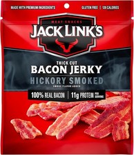 Ja Link's Bacon Jerky, Hiory Smoked - Flavorful Ready to Eat Meat