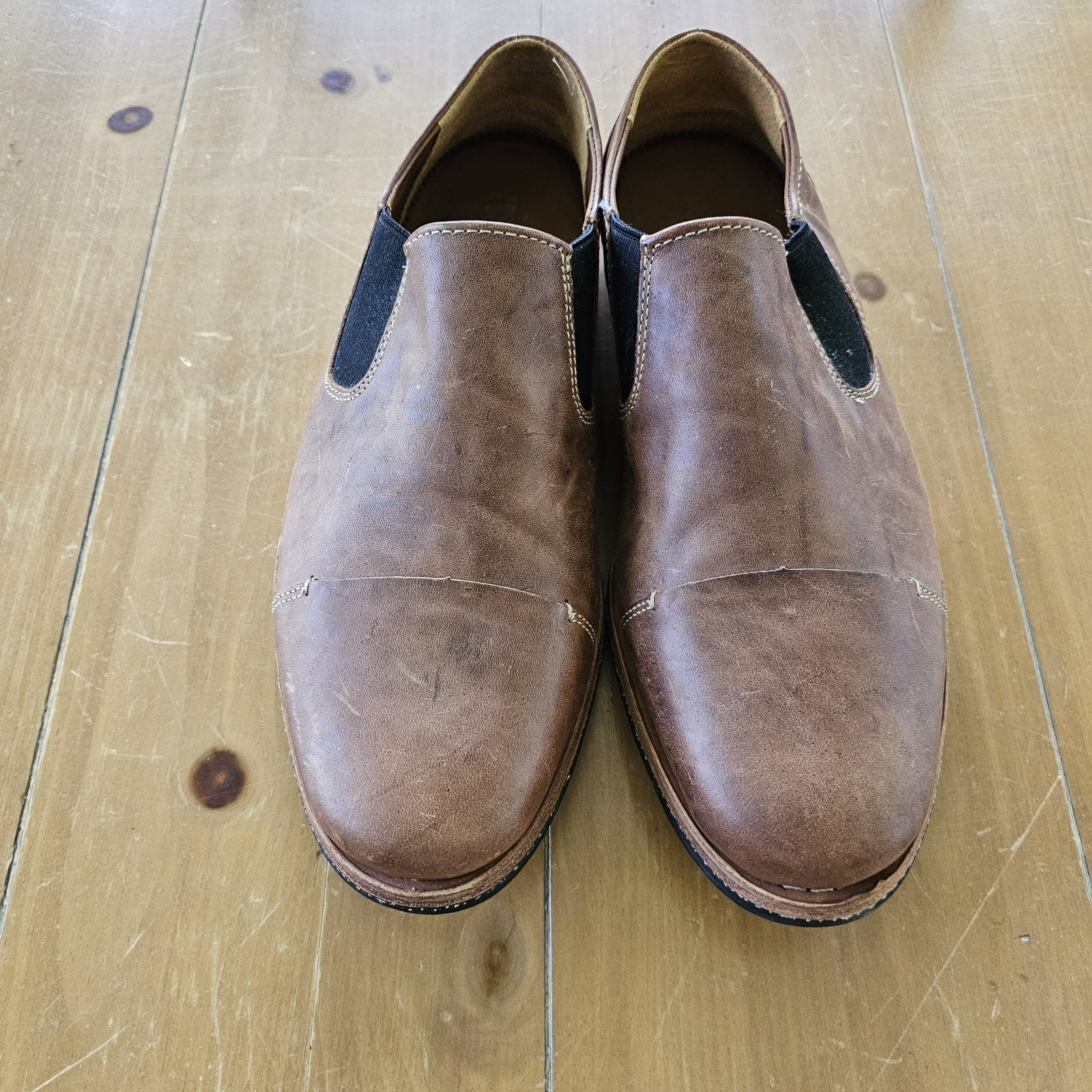 Timberland Wodehouse Cap Toe Double Gore Brown Leather Boots Men's Size 10