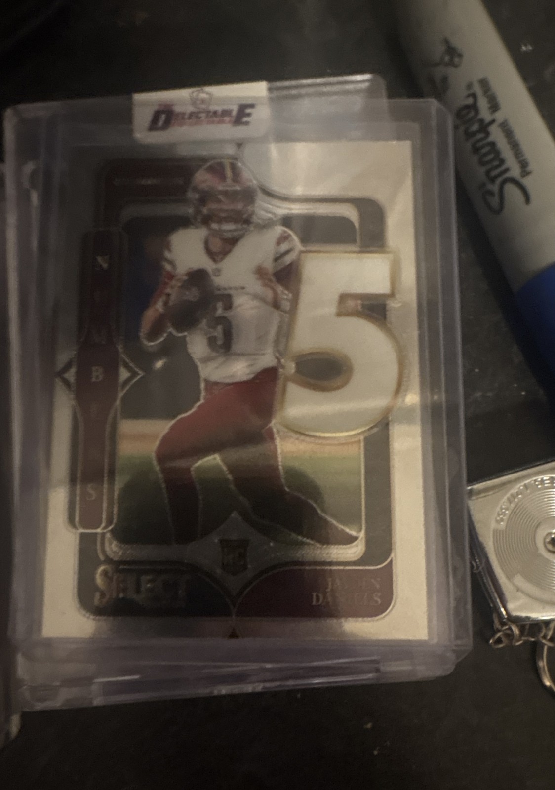 2024 Panini Select - Select Numbers Jayden Daniels #23 Silver Prizm (RC)