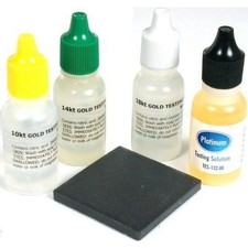 Gold Test Acid 10K 14K 18K Platinum  Jewelers Jewelry Testing Stone Kit