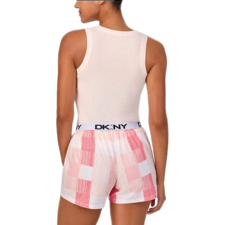DKNY Women's Tank & Short Set Pajama Nightwear Lounge Matching Set, Soft Cozy image 2