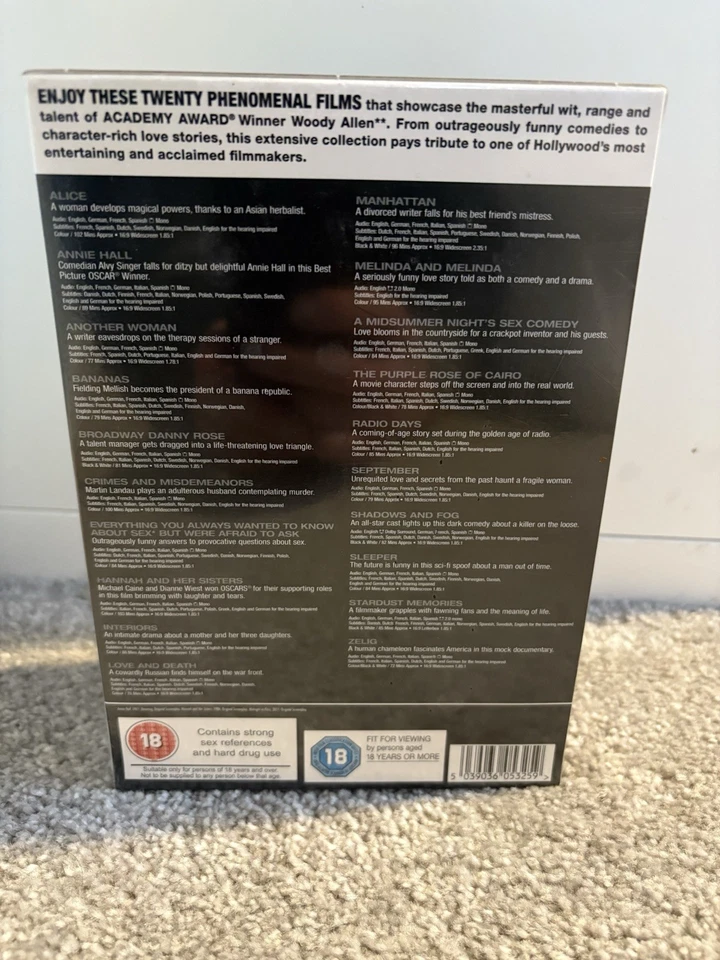 WOODY ALLEN COLLECTION 20 Movie Film DVD BOX SET UK Compatible R2 - Image 3 of 4