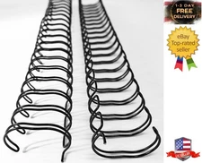 50 Pack Double Loop Wire Binding Spines, 1Inch Binding Wire for Lett