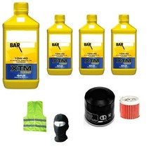 PER SUZUKI INAZUMA 250  TAGLIANDO MOTO 4LT OLIO BARDAHL+FILTRO OLIO XTM 10W40 4