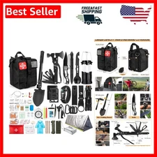 250-Piece  Survival Kit with First Aid & Molle Bag for Outdoor Adventures