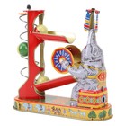 Wind Up Toy Elephant Playing Balls Game Iron Nostalgic Theme Vintage FA