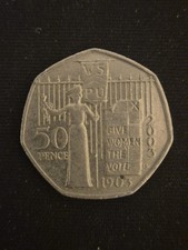 2003 Suffragettes 50p Commemorative Coin Rare Circulated