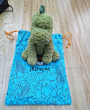 Jellycat Fuddlewuddle Dino Medium Green Plush Soft Toy Washable FW6DNN