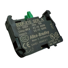 Allen-Bradley 800F-X10 Contact Block Series A, 22mm 10A, AC-15 A600, DC-13 Q600