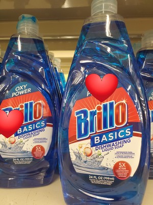 Lot Of 4 Brillo Basics Dish Soap  Oxy Power  Liquid Dishwashing Detergent 24 oz