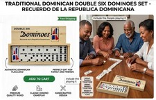 Double Six Dominoes Set Wooden Box Brass Spinners 28 Pcs Gift