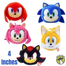 Ty Beanie Babies Bouncer Sonic the Hedgehog Amy Tails Knuckles Shadow Lot of 5